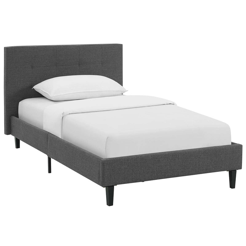 Modway Furniture Linnea Twin Upholstered Platform Bed MOD-5422-GRY IMAGE 2