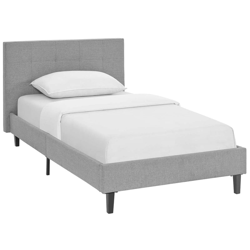 Modway Furniture Linnea Twin Upholstered Platform Bed MOD-5422-LGR IMAGE 2