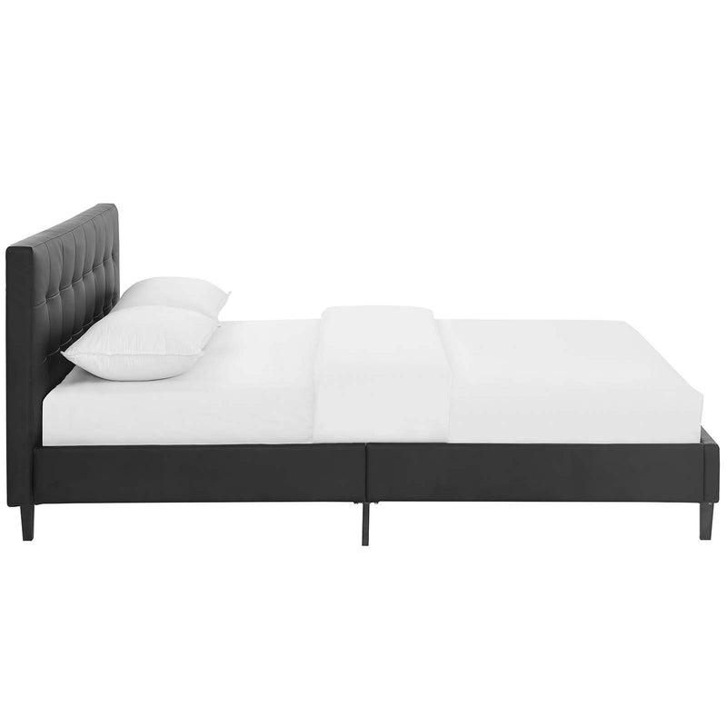 Modway Furniture Linnea Full Faux Leather Platform Bed MOD-5423-BLK IMAGE 3