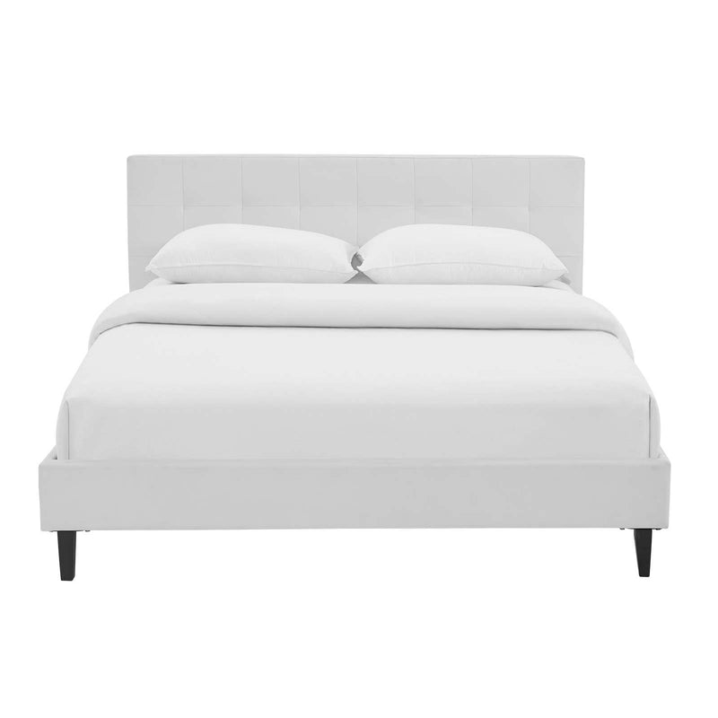 Modway Furniture Linnea Full Faux Leather Platform Bed MOD-5423-WHI IMAGE 1