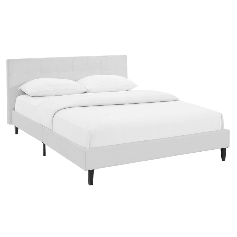 Modway Furniture Linnea Full Faux Leather Platform Bed MOD-5423-WHI IMAGE 2