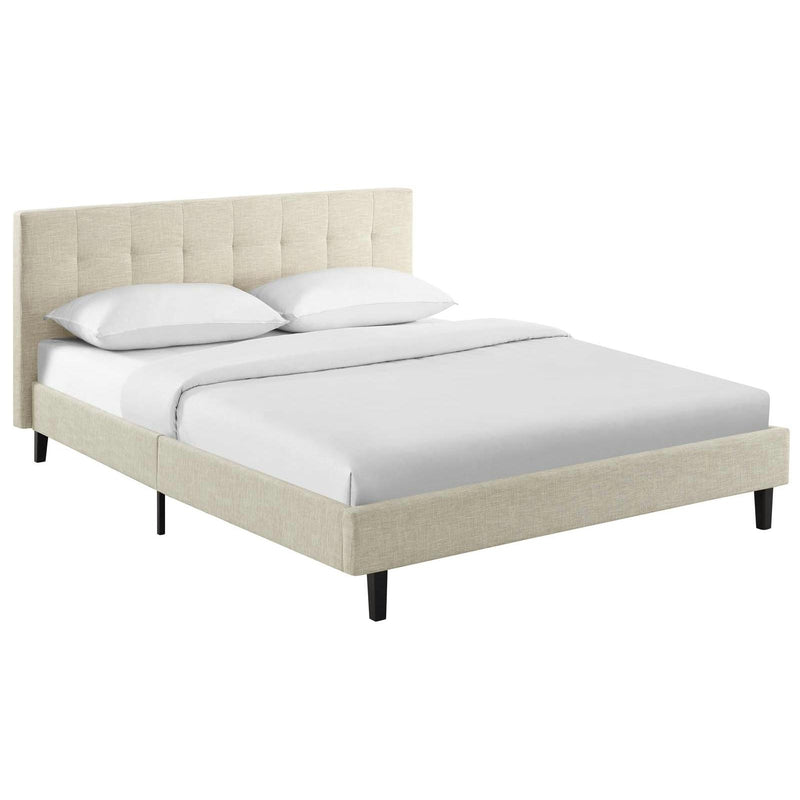 Modway Furniture Linnea Full Upholstered Platform Bed MOD-5424-BEI IMAGE 2