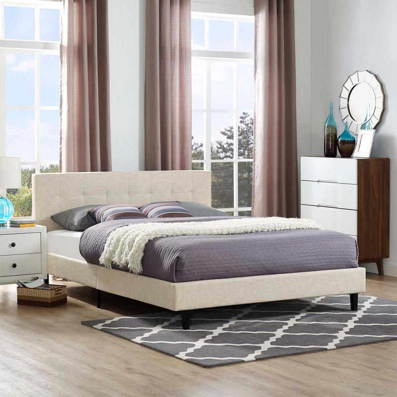 Modway Furniture Linnea Full Upholstered Platform Bed MOD-5424-BEI IMAGE 5