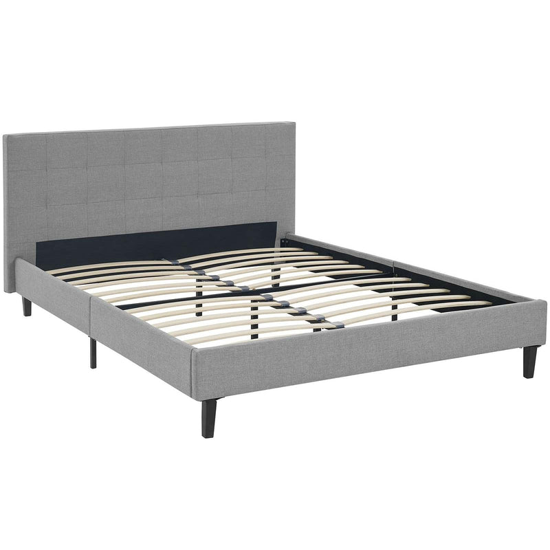 Modway Furniture Linnea Full Upholstered Platform Bed MOD-5424-LGR IMAGE 4