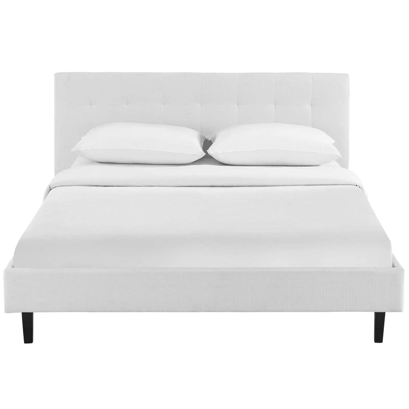 Modway Furniture Linnea Full Upholstered Platform Bed MOD-5424-WHI IMAGE 1