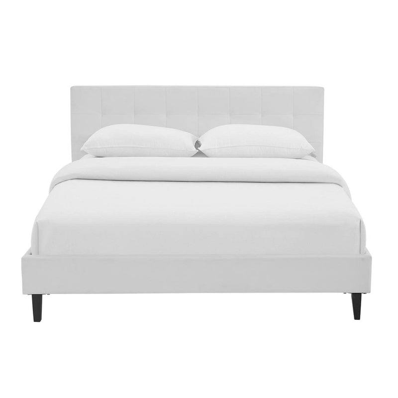 Modway Furniture Linnea Vinyl Leather Platform Bed MOD-5425-WHI IMAGE 1