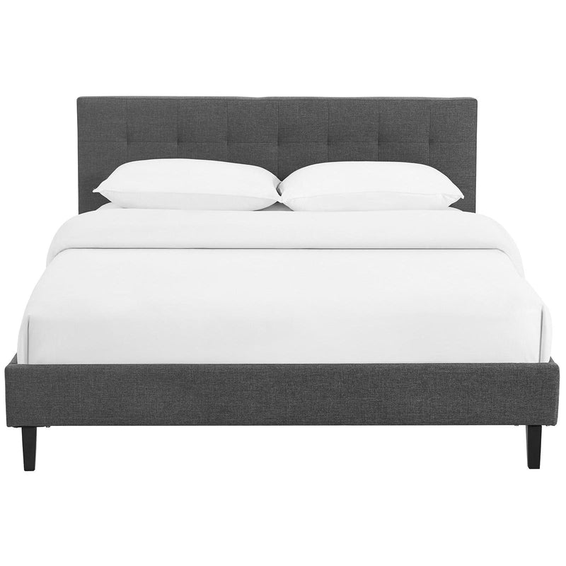 Modway Furniture Linnea Queen Fabric Platform Bed MOD-5426-GRY IMAGE 1