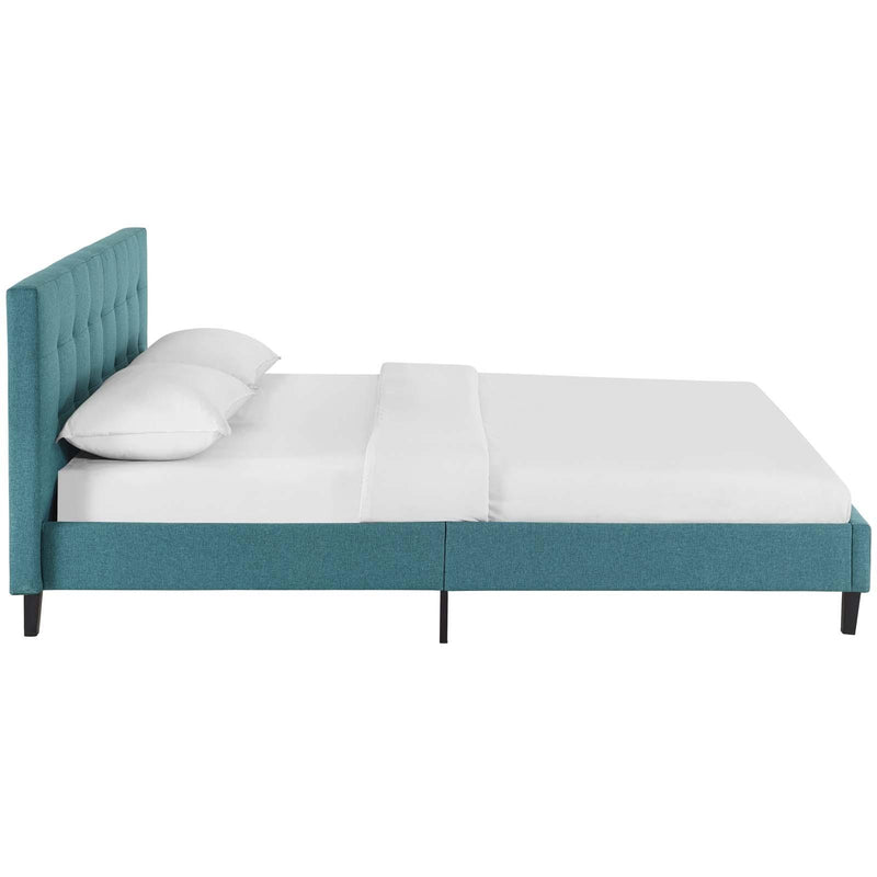 Modway Furniture Linnea Queen Fabric Platform Bed MOD-5426-TEA IMAGE 3