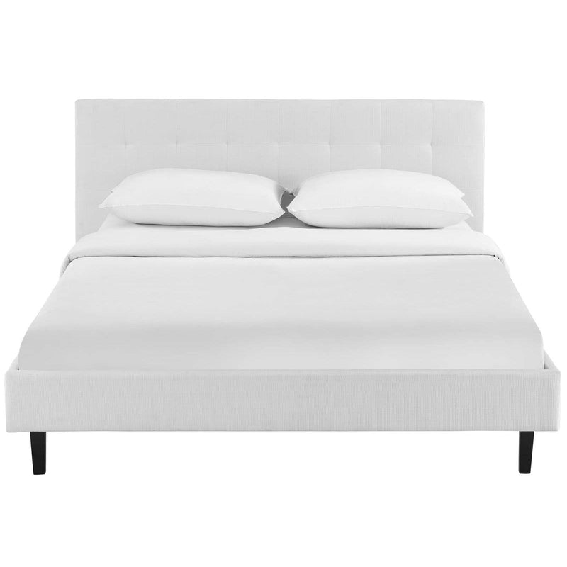 Modway Furniture Linnea Queen Fabric Platform Bed MOD-5426-WHI IMAGE 1