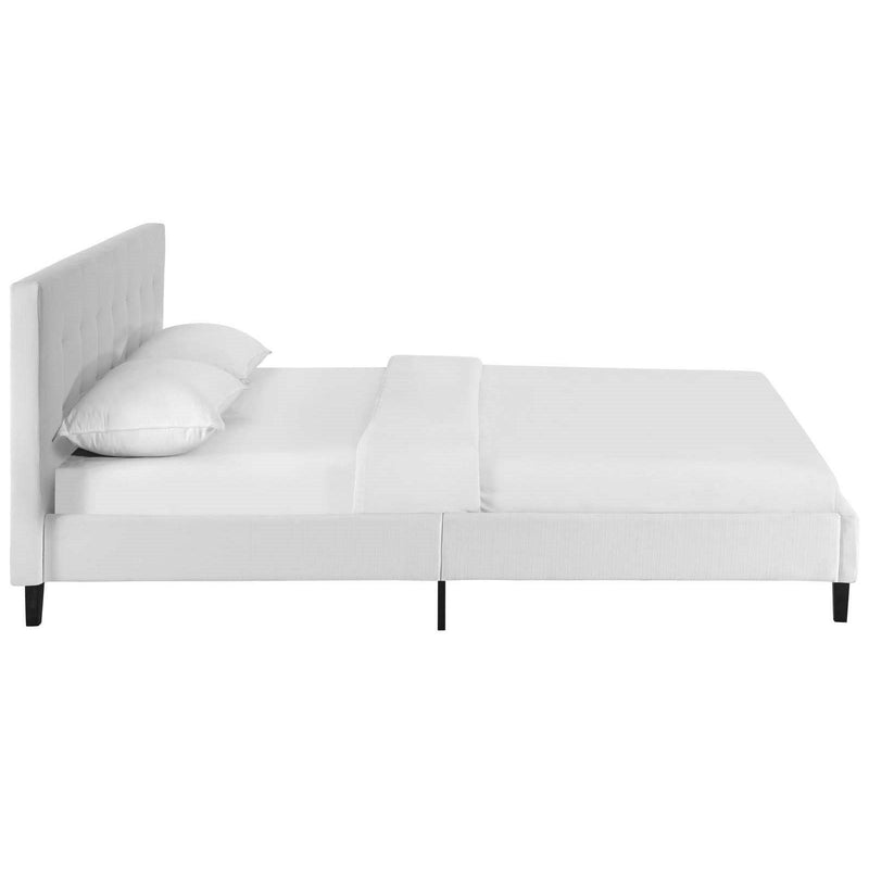 Modway Furniture Linnea Queen Fabric Platform Bed MOD-5426-WHI IMAGE 3