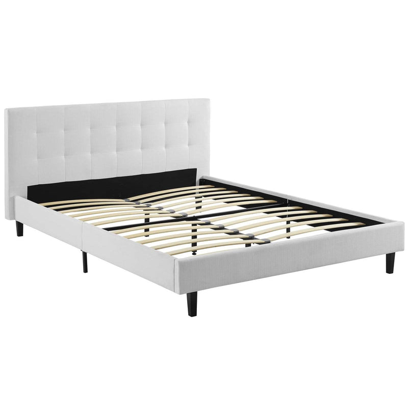 Modway Furniture Linnea Queen Fabric Platform Bed MOD-5426-WHI IMAGE 4