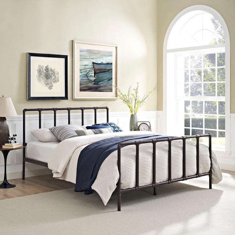 Modway Furniture Dower Queen Platform Bed MOD-5437-BRN IMAGE 5