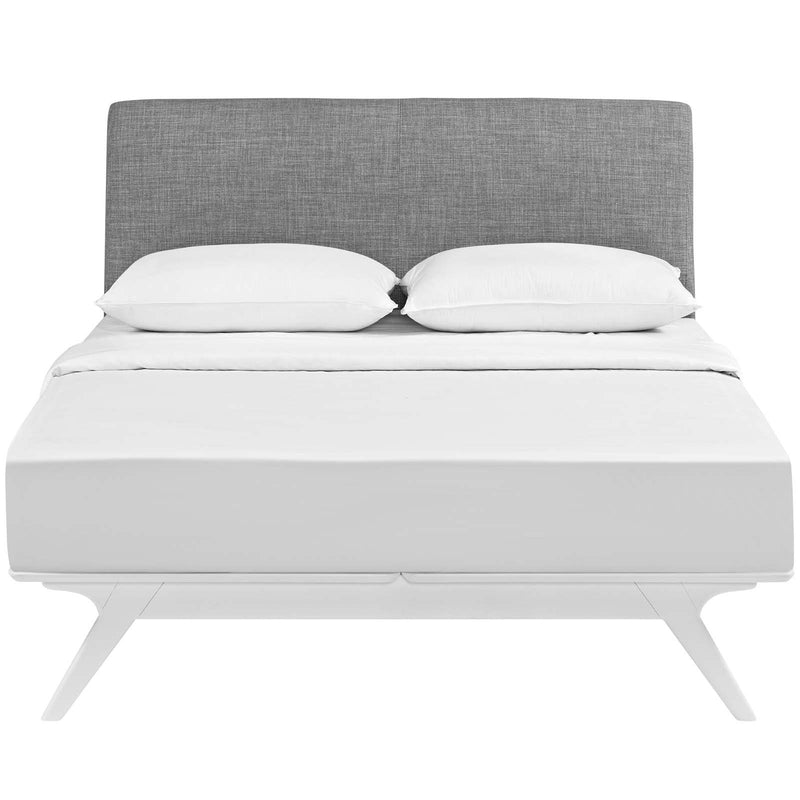 Modway Furniture Tracy Queen Upholstered Bed MOD-5766-WHI-GRY IMAGE 1