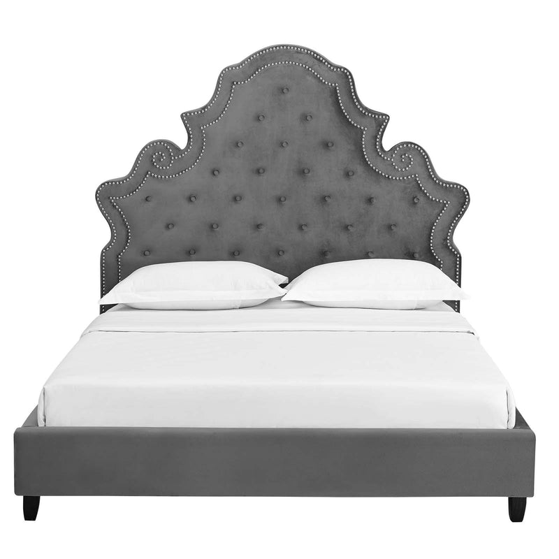 Modway Furniture Valentina Queen Fabric Platform Bed MOD-5808-GRY IMAGE 1