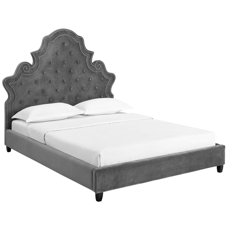 Modway Furniture Valentina Queen Fabric Platform Bed MOD-5808-GRY IMAGE 2