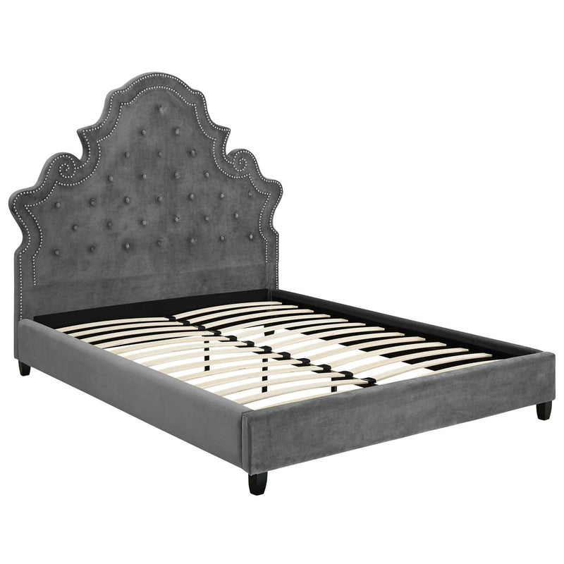 Modway Furniture Valentina Queen Fabric Platform Bed MOD-5808-GRY IMAGE 4