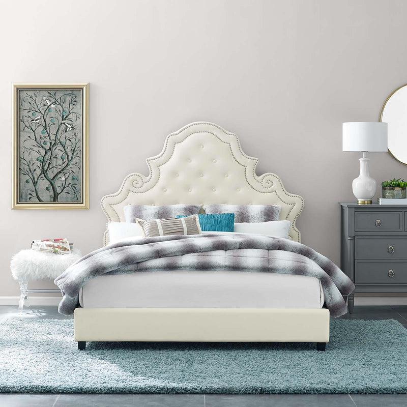 Modway Furniture Valentina Queen Fabric Platform Bed MOD-5808-IVO IMAGE 5