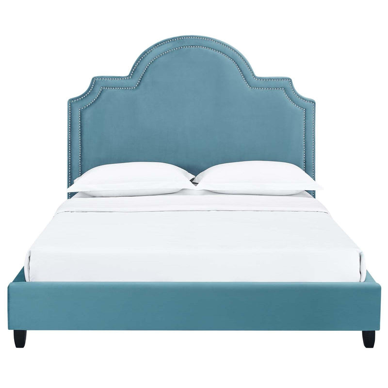 Modway Furniture Primrose Queen Fabric Platform Bed MOD-5812-SEA IMAGE 1