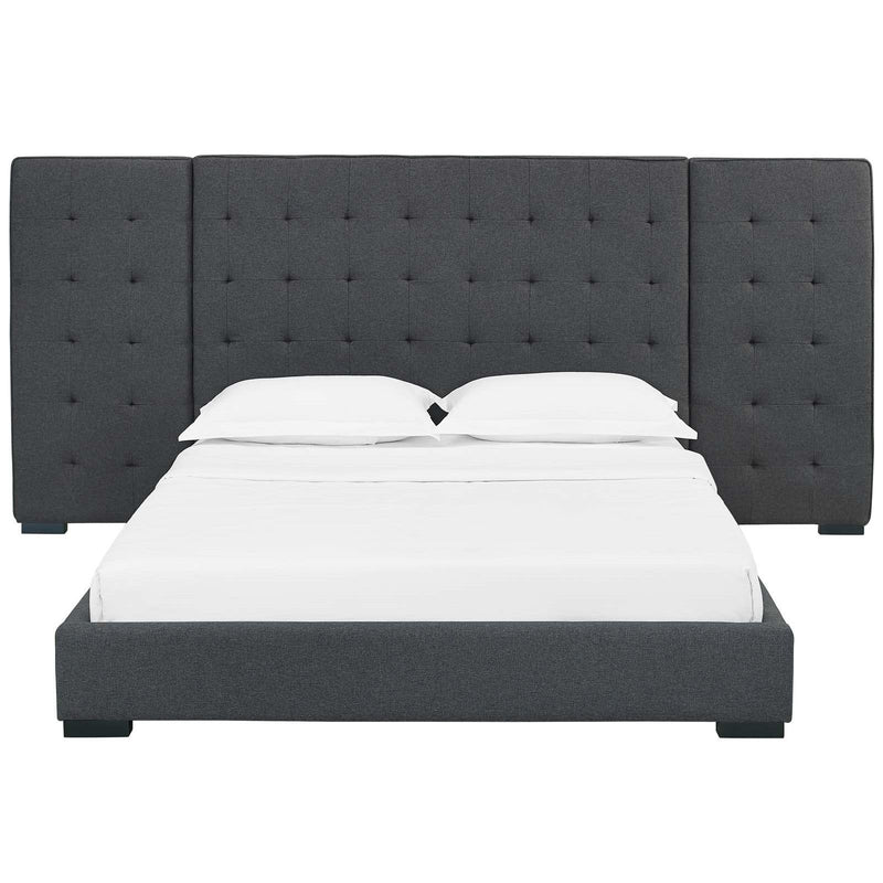 Modway Furniture Sierra Queen Fabric Platform Bed MOD-5818-GRY IMAGE 1