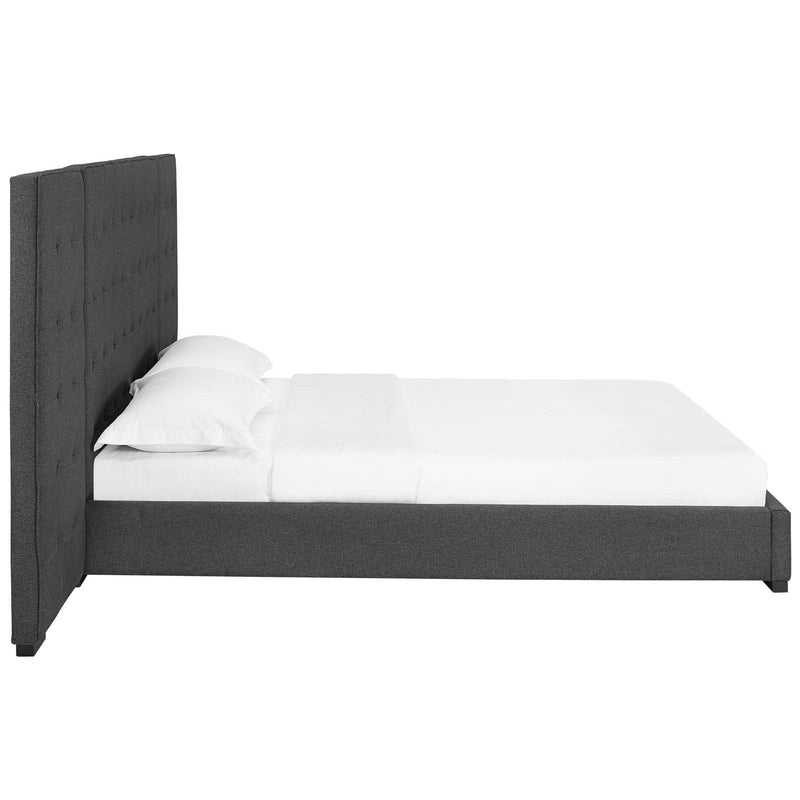 Modway Furniture Sierra Queen Fabric Platform Bed MOD-5818-GRY IMAGE 3