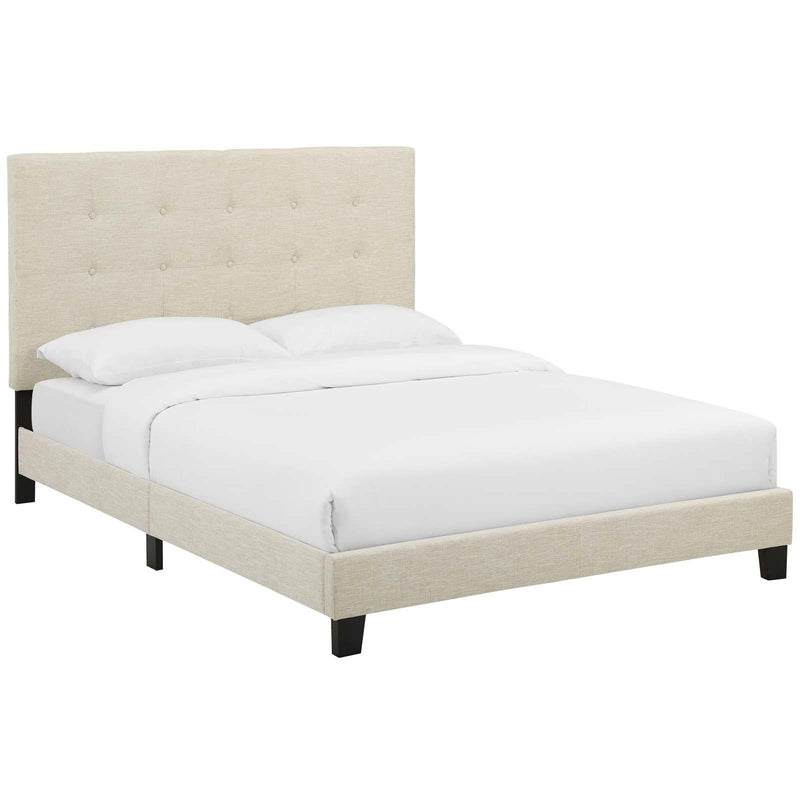 Modway Furniture Melanie Queen Upholstered Platform Bed MOD-5879-BEI IMAGE 2