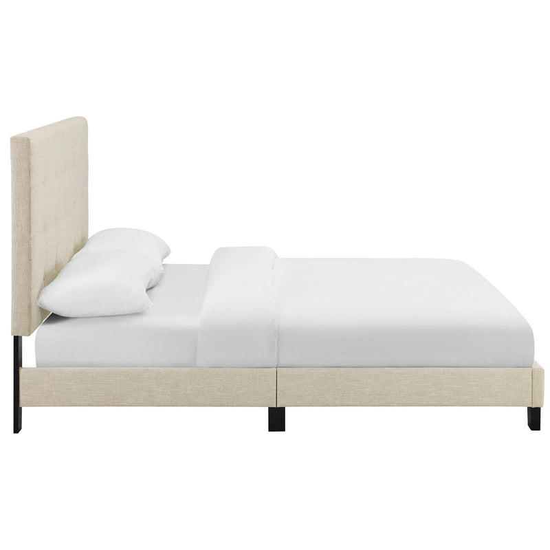 Modway Furniture Melanie Queen Upholstered Platform Bed MOD-5879-BEI IMAGE 3