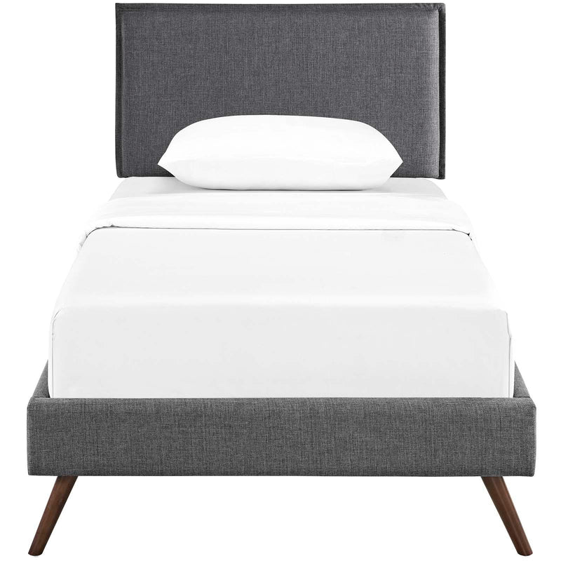 Modway Furniture Amaris Twin Upholstered Platform Bed MOD-5902-GRY IMAGE 1