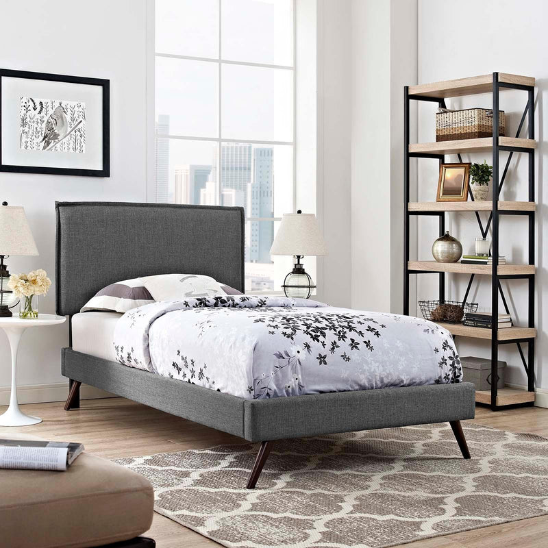 Modway Furniture Amaris Twin Upholstered Platform Bed MOD-5902-GRY IMAGE 5