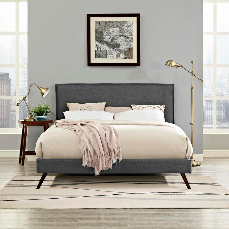 Modway Furniture Amaris Queen Upholstered Platform Bed MOD-5904-GRY IMAGE 5