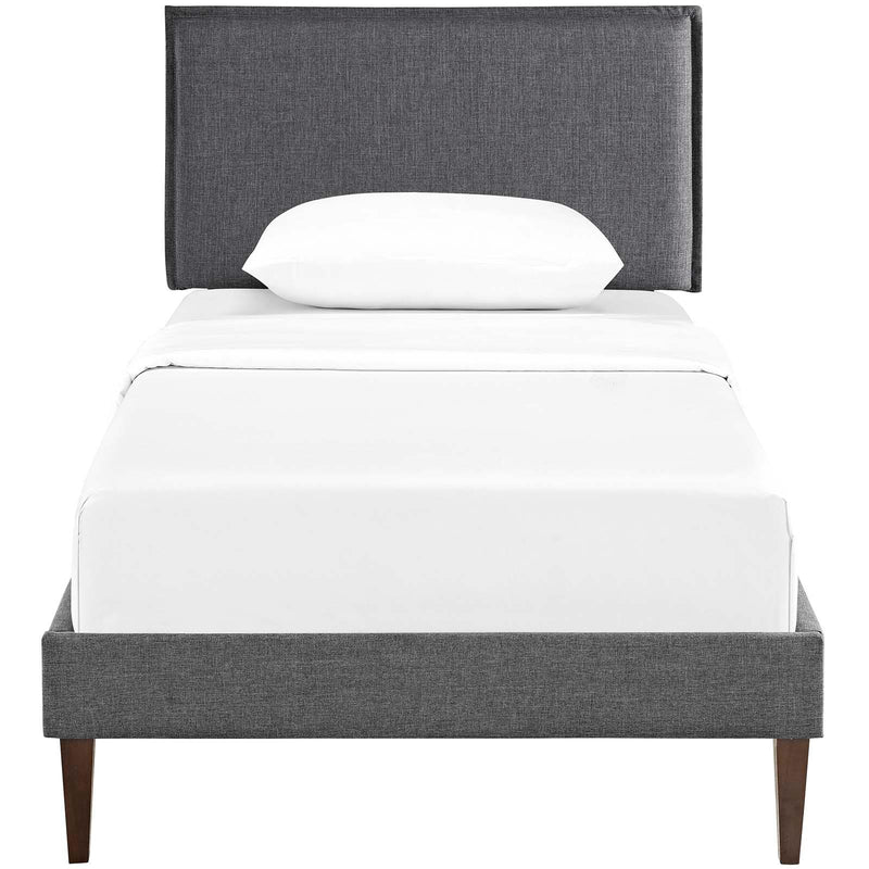 Modway Furniture Amaris Twin Upholstered Platform Bed MOD-5906-GRY IMAGE 1