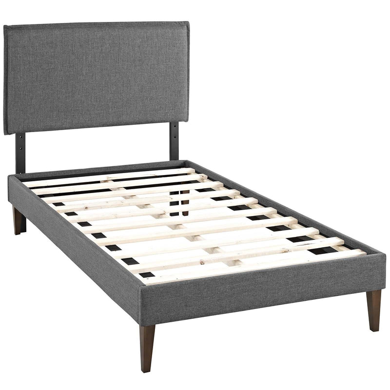 Modway Furniture Amaris Twin Upholstered Platform Bed MOD-5906-GRY IMAGE 4