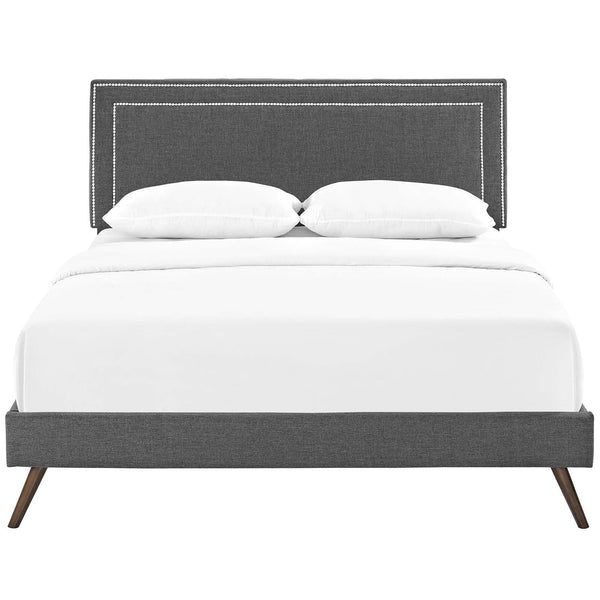 Modway Furniture Virginia Queen Upholstered Platform Bed MOD-5915-GRY IMAGE 1