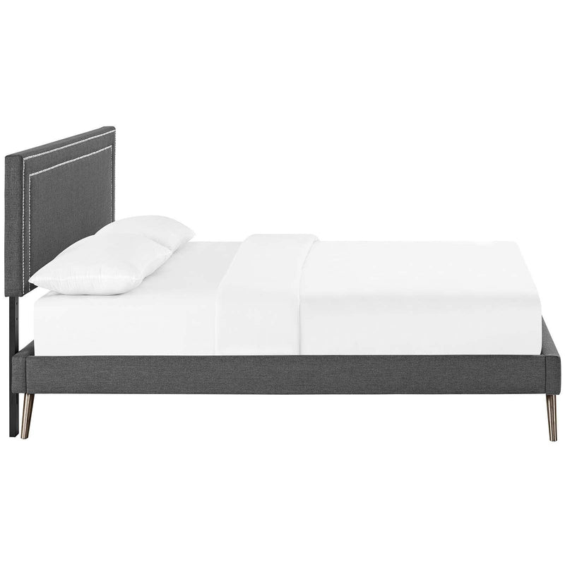 Modway Furniture Virginia Queen Upholstered Platform Bed MOD-5915-GRY IMAGE 3