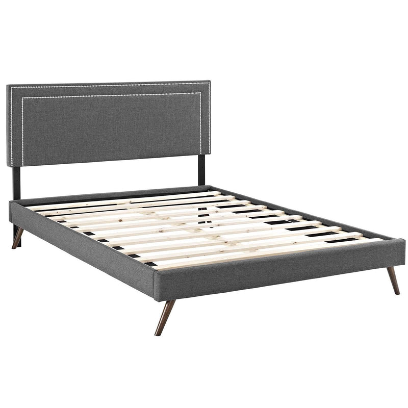 Modway Furniture Virginia Queen Upholstered Platform Bed MOD-5915-GRY IMAGE 4