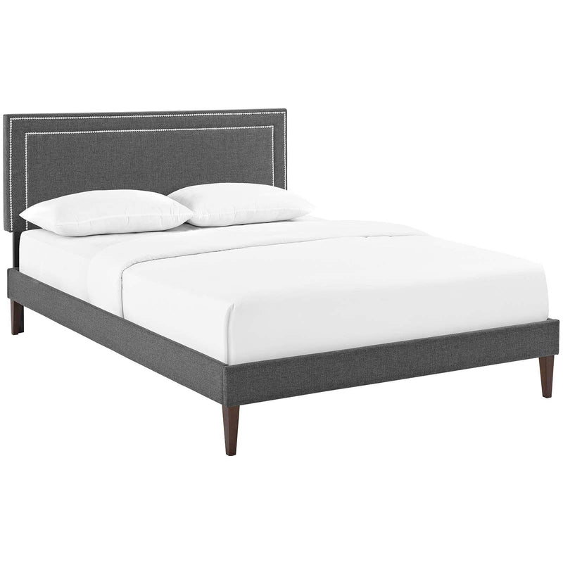 Modway Furniture Virginia Queen Upholstered Platform Bed MOD-5923-GRY IMAGE 2