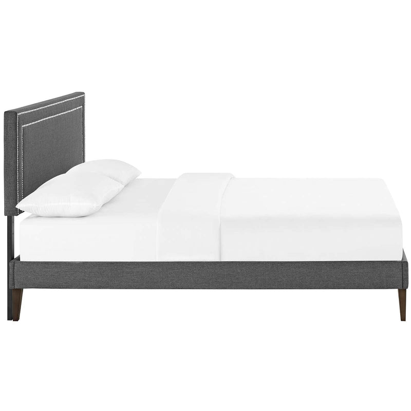 Modway Furniture Virginia Queen Upholstered Platform Bed MOD-5923-GRY IMAGE 3