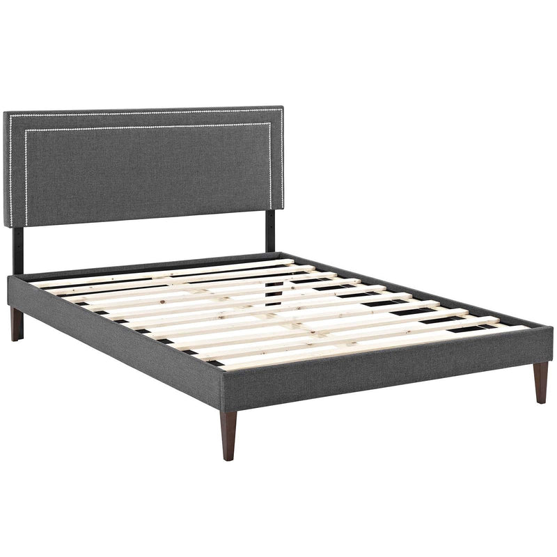 Modway Furniture Virginia Queen Upholstered Platform Bed MOD-5923-GRY IMAGE 4