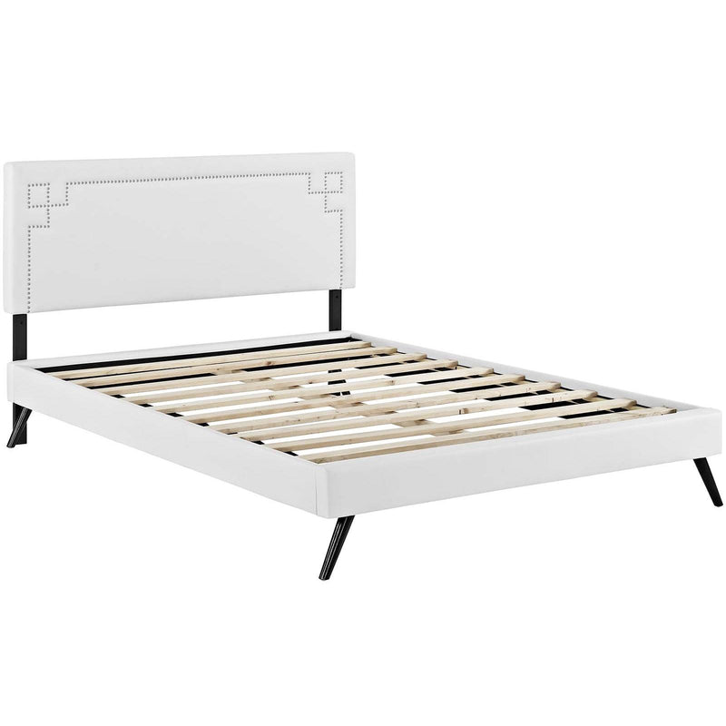 Modway Furniture Ruthie Full Upholstered Platform Bed MOD-5928-WHI IMAGE 4