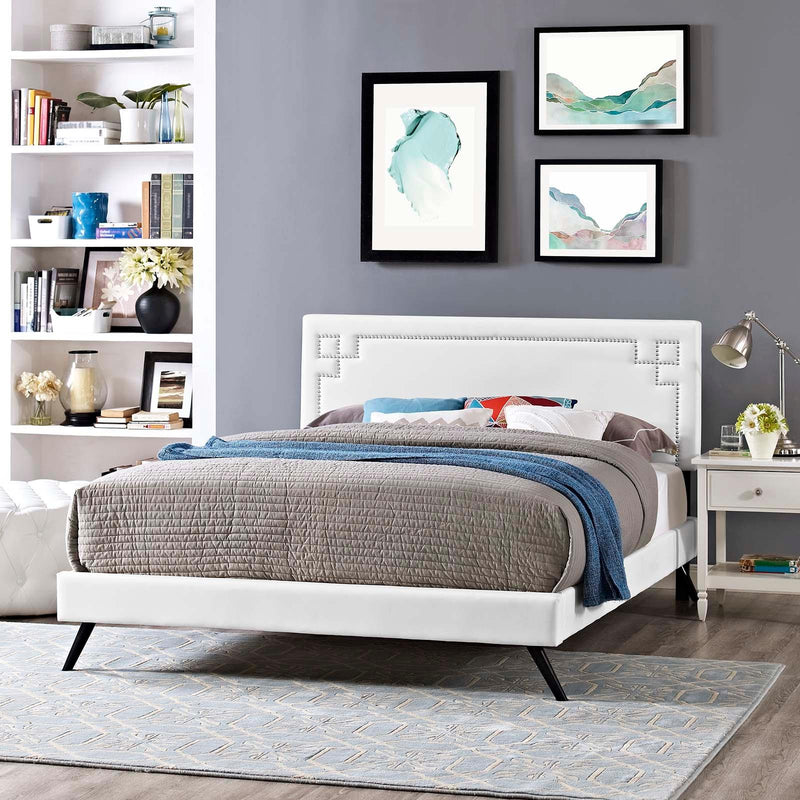 Modway Furniture Ruthie Full Upholstered Platform Bed MOD-5928-WHI IMAGE 5