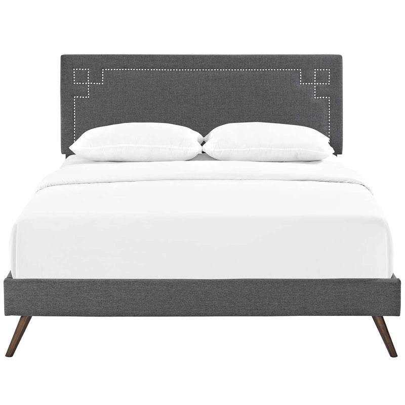 Modway Furniture Ruthie Queen Upholstered Platform Bed MOD-5931-GRY IMAGE 1