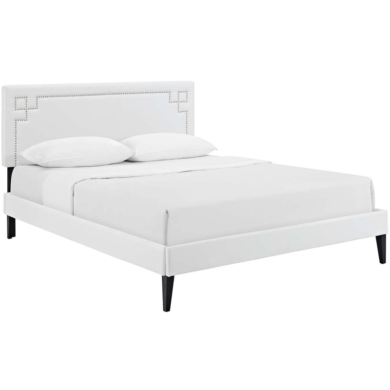 Modway Furniture Ruthie Queen Upholstered Platform Bed MOD-5938-WHI IMAGE 2