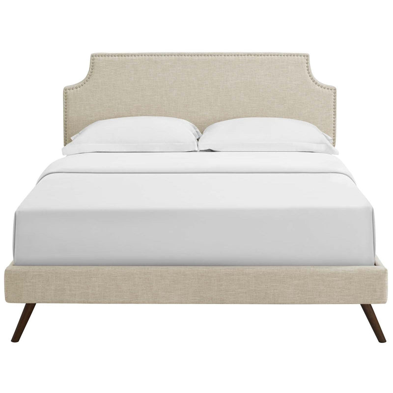 Modway Furniture Corene Queen Upholstered Platform Bed MOD-5947-BEI IMAGE 1