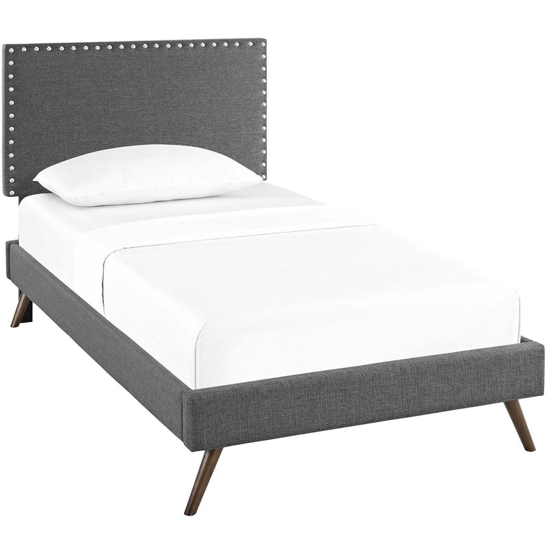 Modway Furniture Macie Twin Upholstered Platform Bed MOD-5959-GRY IMAGE 2