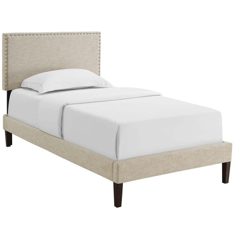 Modway Furniture Macie Twin Upholstered Platform Bed MOD-5967-BEI IMAGE 2