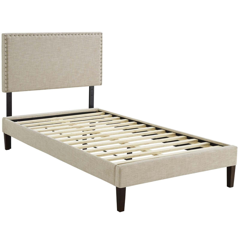 Modway Furniture Macie Twin Upholstered Platform Bed MOD-5967-BEI IMAGE 4