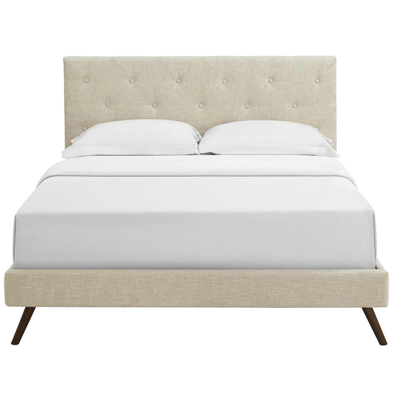 Modway Furniture Tarah King Upholstered Platform Bed MOD-5981-BEI IMAGE 1