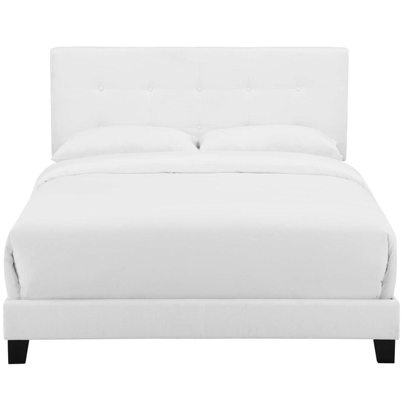 Modway Furniture Amira Twin Upholstered Platform Bed MOD-5999-WHI IMAGE 1