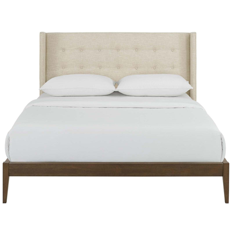 Modway Furniture Hadley Queen Upholstered Platform Bed MOD-6003-BEI IMAGE 1