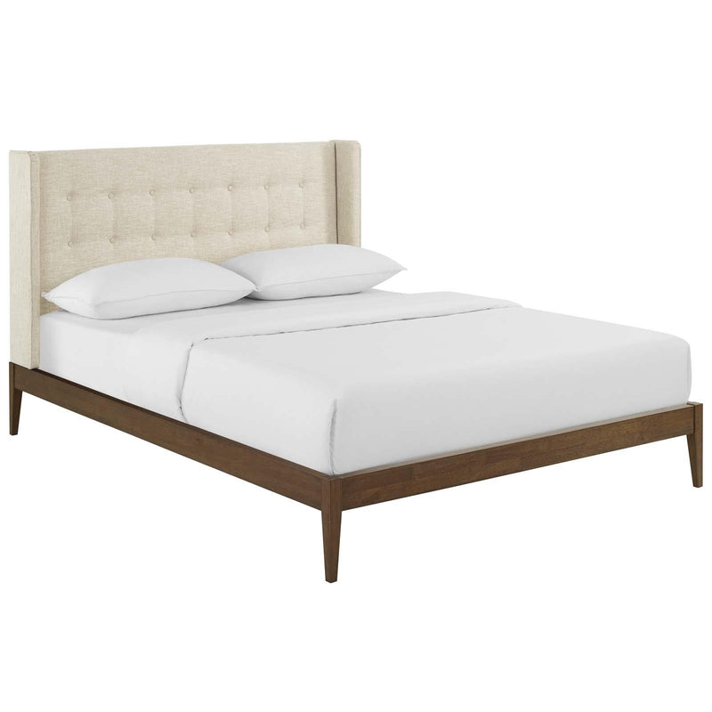 Modway Furniture Hadley Queen Upholstered Platform Bed MOD-6003-BEI IMAGE 2