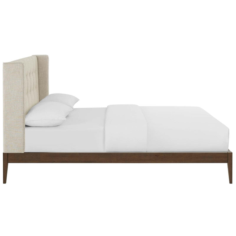 Modway Furniture Hadley Queen Upholstered Platform Bed MOD-6003-BEI IMAGE 3